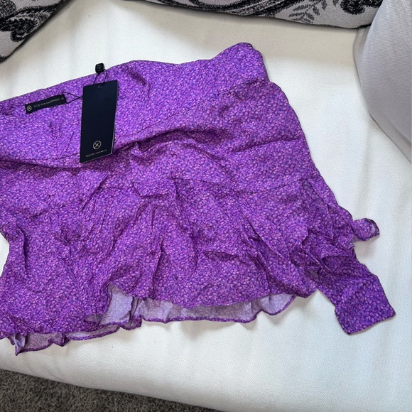 VIX by Paula Hermanny Vibrant Purple Swim Sarong Sassy skirt Swimsuit coverup M - Picture 6 of 16